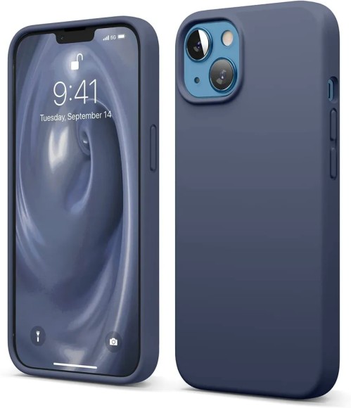 Чехол-накладка для iPhone 14 Silicone Case темно-синий