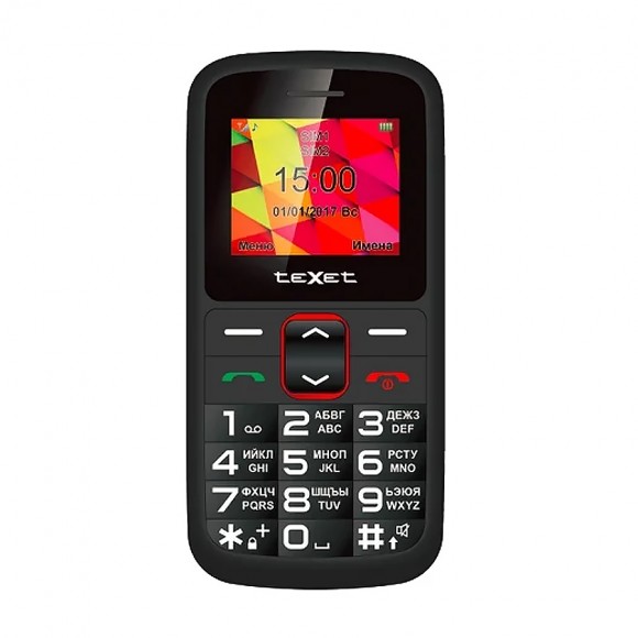 Телефон teXet TM-B217 (черно-красный)