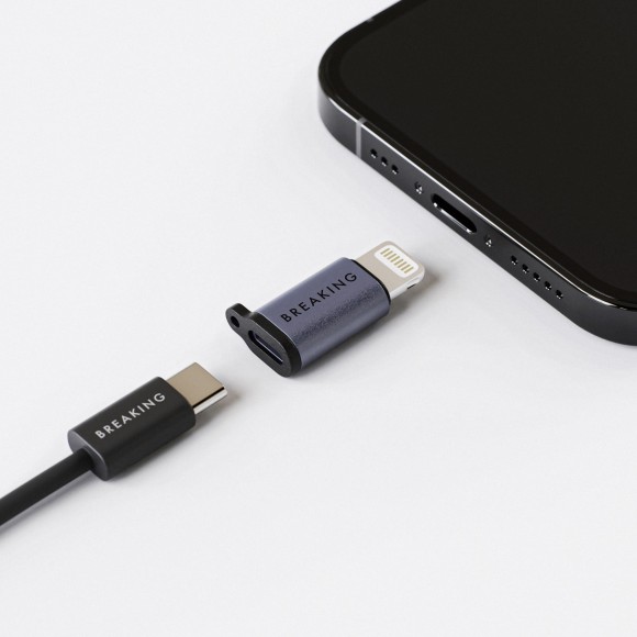 Переходник Breaking Y02 USB-C-Lightning фиолетовый