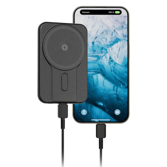 Аккумулятор Breaking P219 4 в 1 5000 mAh 20W Mag Safe черный Аккумулятор Breaking P219 4 в 1 5000 mAh 20W Mag Safe черный