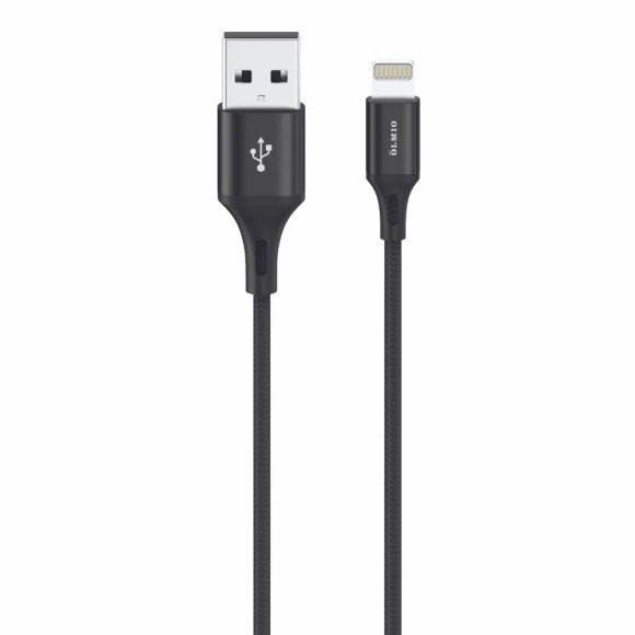 Lightning OLMIO BASIC 1,2 м 2.4A текстильная обмотка черный