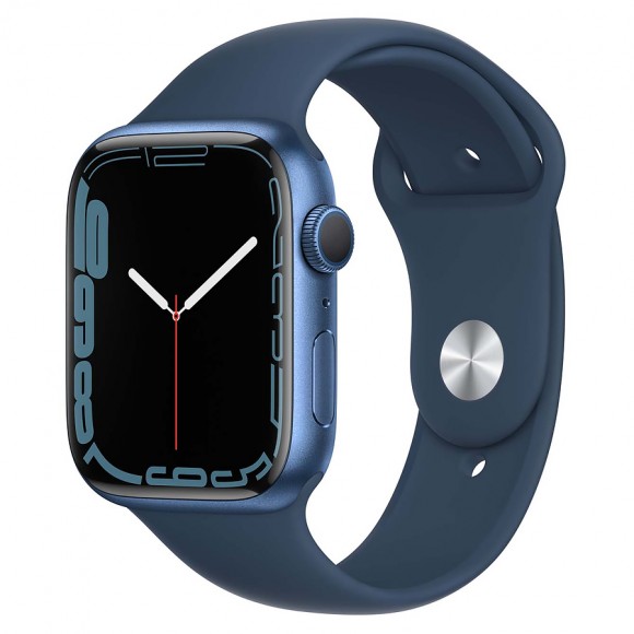 Часы Apple Watch Series 7 GPS 45mm Aluminum Case with Sport Band (MKN83) (синий, Синий)