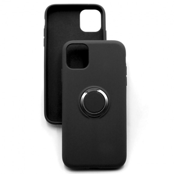 Чехол-накладка для iPhone 11 NANO RING силикон кольцо черный
