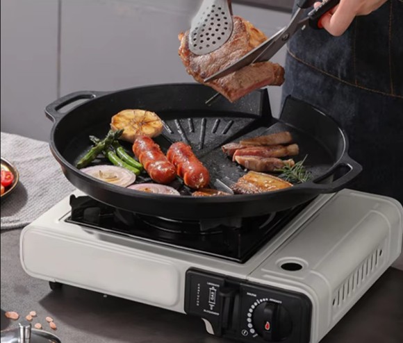 Сковорода-гриль Xiaomi  круглая чугунная 27 см Xiaomi