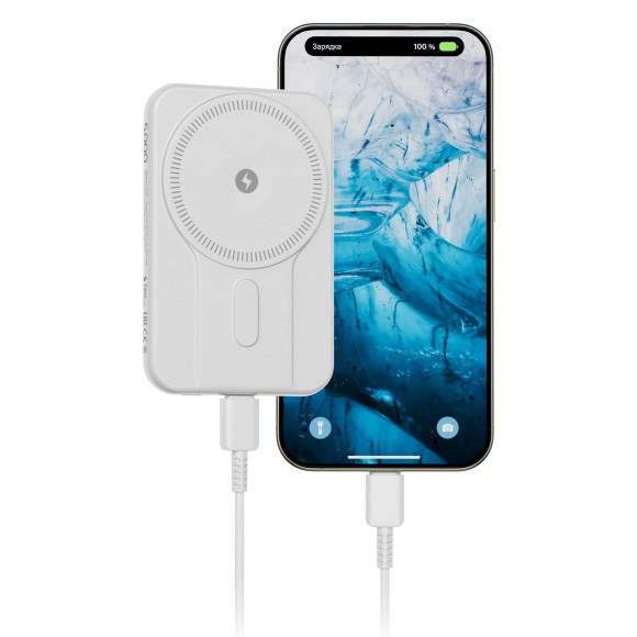 Аккумулятор Breaking P219 4 в 1 5000 mAh 20W Mag Safe белый