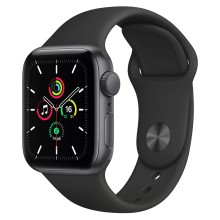 Часы Apple Watch SE GPS + Cellular 44mm Aluminum Case with Sport Band (MYF12) (темно-серый, черный)