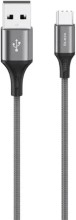 Type-C OLMIO Basic 1,2м 2.4A тканевая оплетка серый