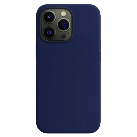 Чехол-накладка для iPhone 13 Pro Max Silicone Case темно-синий