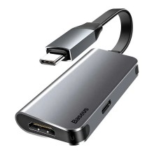 Хаб переходник Baseus Little box Type-C CAHUB-EOG графитовый