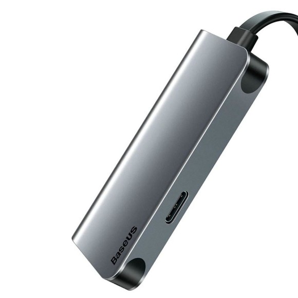 Хаб переходник Baseus Little box Type-C CAHUB-EOG графитовый Хаб переходник Baseus Little box Type-C CAHUB-EOG графитовый