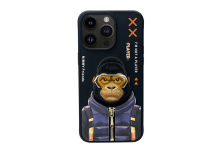 Чехол-накладка для iPhone 16 Nimmy черный  обезьянка в очках