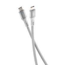 Type-C Type-C PD100 100W 1,2м тканевая оплетка белый