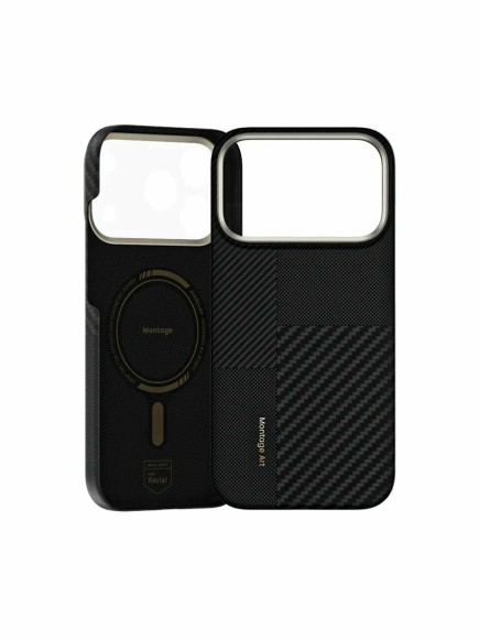 Чехол-накладка для iPhone 17 Pro Max Benks Magnetic Montage Kevlar Black