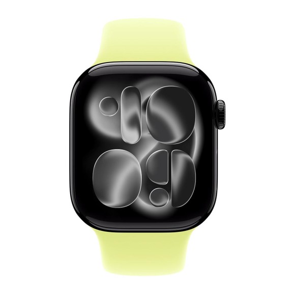 Умные часы Apple Watch Series 11 Jet Black Aluminum Case with Neon Yellow Sport Band 46mm (Jet Black, Neon Yellow)
