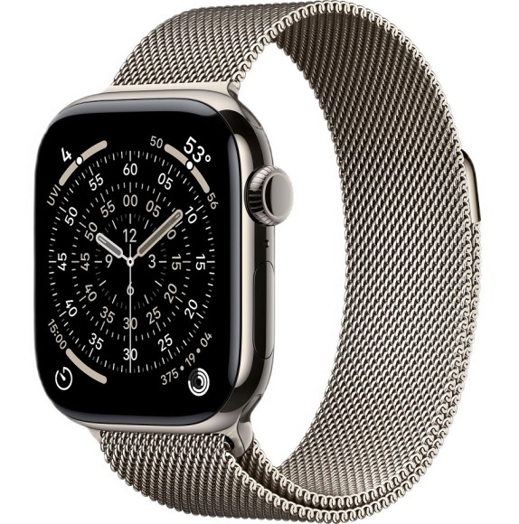 Умные часы Apple Watch Series 11 MF8P4 42mm Case Ntural Titanium with Natural Milanese Loop (Natural Titanium, Natural Titanium)