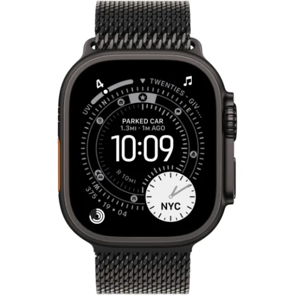Apple Watch Ultra 3 2025 MF1T4 49mm/L BlackTitanium Case Milanese Black Loop У/Ц (Black Titanium, Black Titanium)