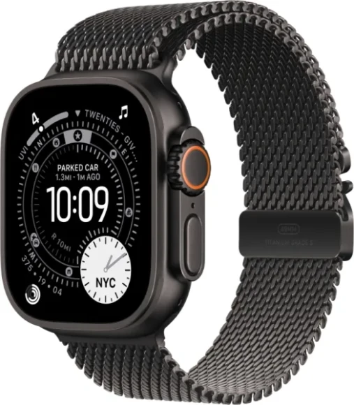 Apple Watch Ultra 3 2025 MF1T4 49mm/L BlackTitanium Case Milanese Black Loop У/Ц (Black Titanium, Black Titanium)