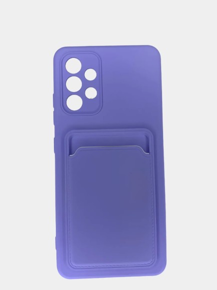 Чехол-накладка Samsung A23 силикон с картой сиреневый
