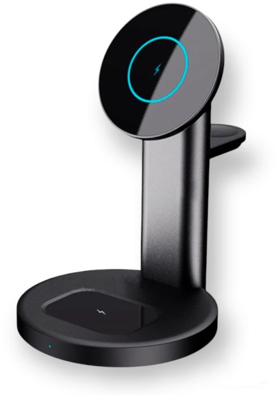 Беспроводная зарядная станция 3 в 1 TOTU S-36 Magsafe (iMageSafe+Apple Watch+AirPods) черная