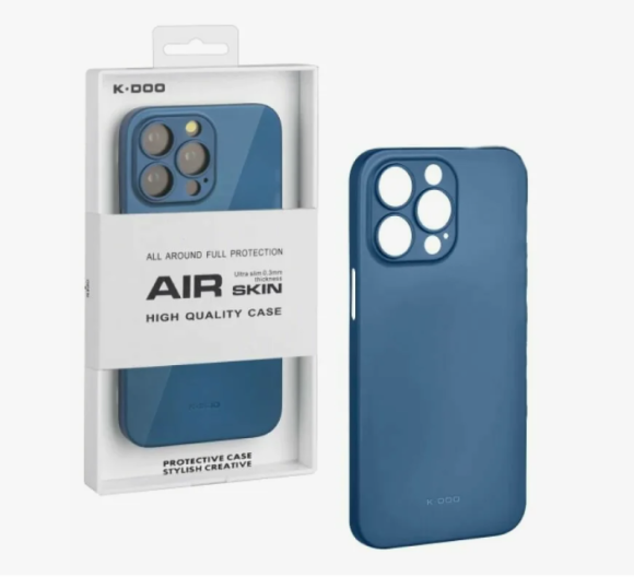 Чехол-накладка для iPhone 15 Pro KZDOO Air Skin синий