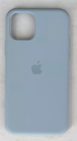 Чехол-накладка для iPhone 11 Pro Silicone Case серо-голубой