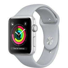 Часы Apple Watch Series 3 42mm (MQL02) корпус алюминий цвет "серебро", спортивный ремешок цвет "серебро" (серебристый, Silver Aluminum)