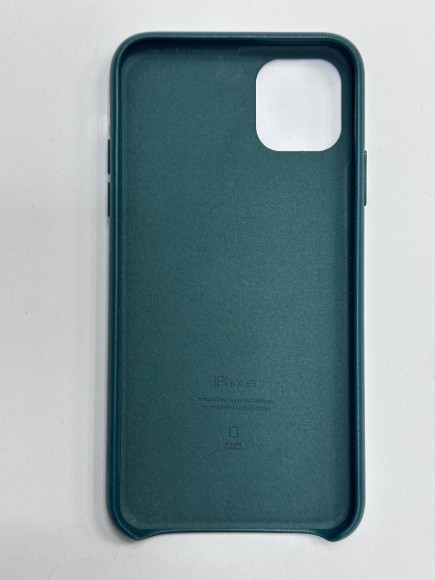 Чехол-накладка для iPhone 11 Pro Max Leather Silicone Case темно-зеленый