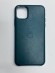 Чехол-накладка для iPhone 11 Pro Max Leather Silicone Case темно-зеленый