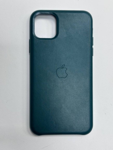 Чехол-накладка для iPhone 11 Pro Max Leather Silicone Case темно-зеленый