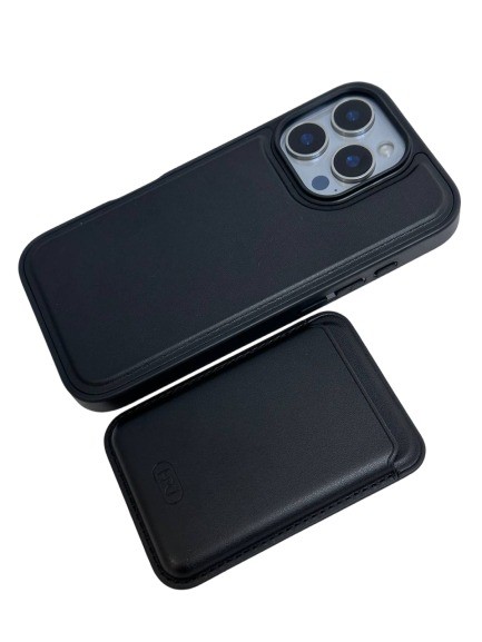 Чехол бумажник Apple 16 Pro Max HDCI Magnetic черный
