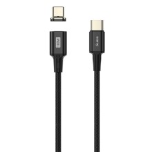 Type-C Type-C PD100 100W 1,5м тканевая оплетка магнитный штекер черный
