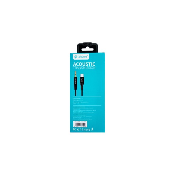 AUX Celebrat AU-03 3.5мм Type-C черный AUX Celebrat AU-03 3.5мм Type-C черный