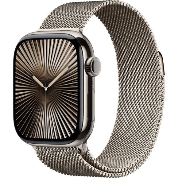 Умные часы Apple Watch Series 10 46mm/M/L MWYC3  Case Ntural Titanium with Natural Milanese Loop  (Natural Titanium, Natural Titanium)