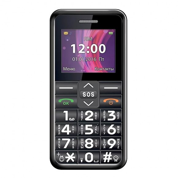 Телефон teXet TM-101 (черный)