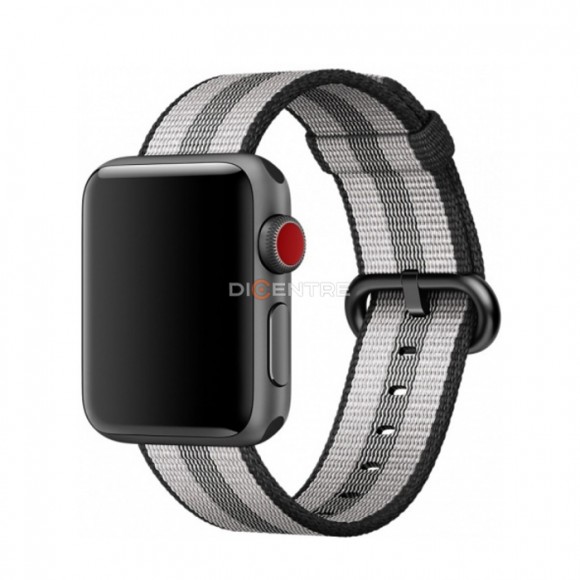 Apple Watch 38/40 мм нейлоновый серый с черной строчкой