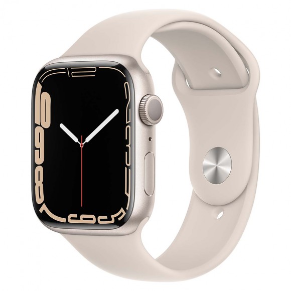 Часы Apple Watch Series 7 GPS 41mm Aluminum Case with Sport Band (MKMY3) (белый, Белый )