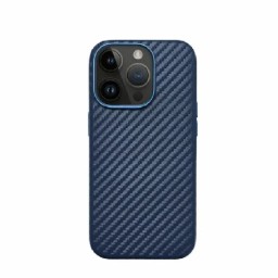 Чехол-накладка для iPhone 15 Pro KZDOO Mag Noble синий карбон