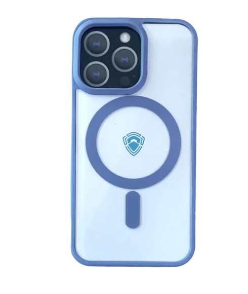 Чехол-накладка для iPhone 13 DFANSDESIGN матовый голубой ободок