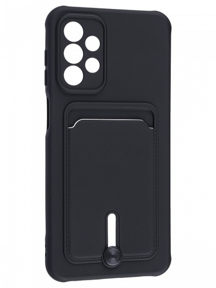 Чехол-накладка Samsung A53 силикон с картой кнопка черный