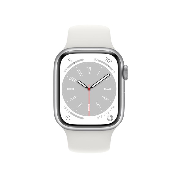 Умные часы Apple Watch Series 8 41 мм M/L MNUF3 Aluminium Case, silver/white Sport Band (Серебристый, Белый ) Умные часы Apple Watch Series 8 41 мм M/L MNUF3 Aluminium Case, silver/white Sport Band (Серебристый, Белый )