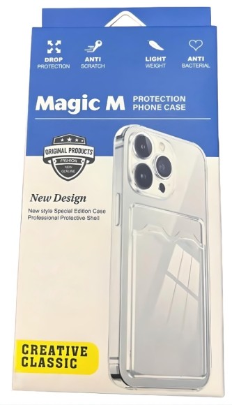 Чехол-накладка для iPhone 15 Magic M Protection Phone Case прозрачный