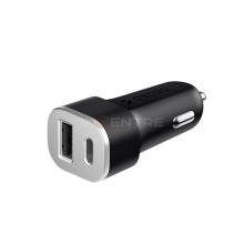 АЗУ Deppa Ultra USB+USB Type-C 4.8A, черный