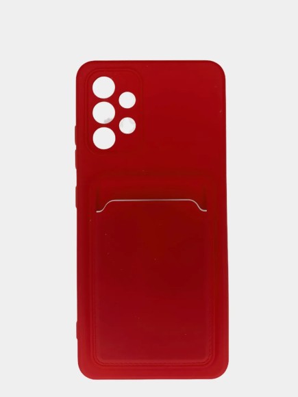 Чехол-накладка Samsung A33 силикон с картой красный