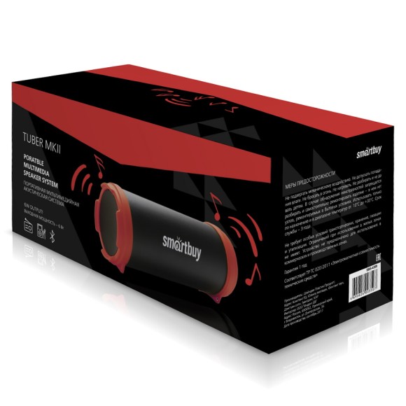 Портативная акустика SmartBuy Tuber MKII (SBS-4300) черно-красный