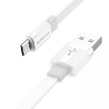 Micro Borofone BX89 2.4A 1м бело-серый