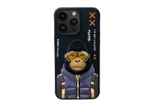 Чехол-накладка для iPhone 16 Pro Max  Nimmy черный обезьянка в очках