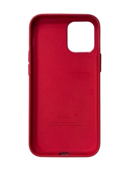 Чехол-накладка для iPhone 12 Mini Leather Silicone Case красный
