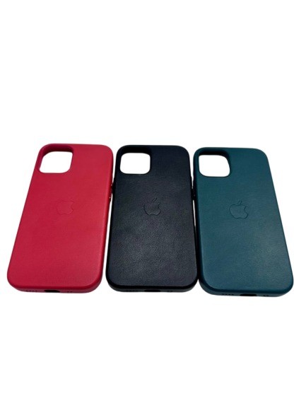 Чехол-накладка для iPhone 12 Mini Leather Silicone Case красный