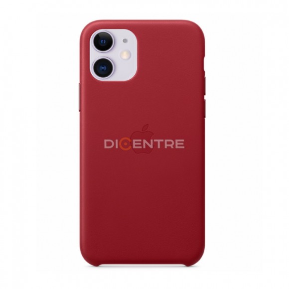Чехол-накладка для iPhone 11 Leather Silicone Case красный