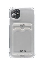 Чехол-накладка для iPhone 11 VEGLAS Pocket прозрачный